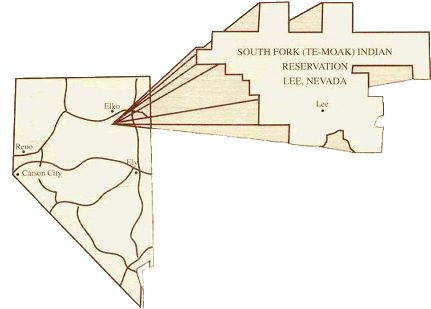 LOCATION AND LAND STATUS -- &copy; Te-Moak Tribe of Western Shoshone